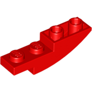 red slope curved 4 x 1 inverted