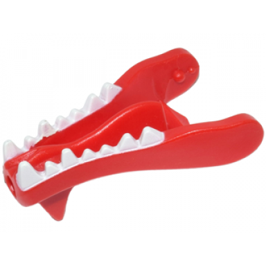 red dragon head castle jaw lower with round hole on front and white teeth pattern