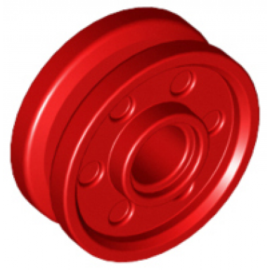 red wheel 18mm d x 8mm with fake bolts and deep spokes with inner ring