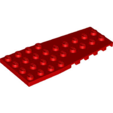 red wedge plate 4 x 9 with stud notches