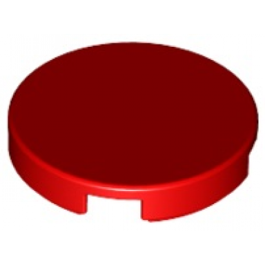 red tile round 2 x 2 with bottom stud holder