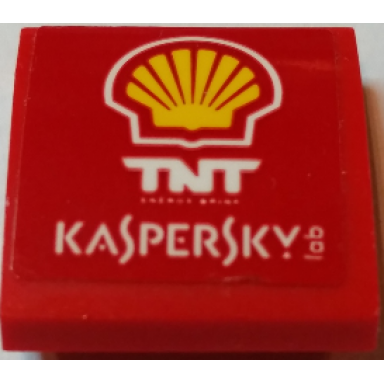 red slope curved 2 x 2 x 2 3 with shell logo tnt energy drink and kaspersky lab pattern sticker - set 75913