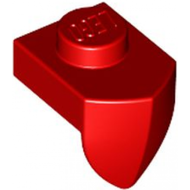 red plate modified 1 x 1 with tooth vertical