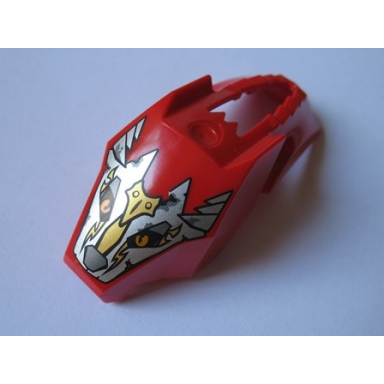 red flywheel fairing wolf streamlined shape with worriz pattern