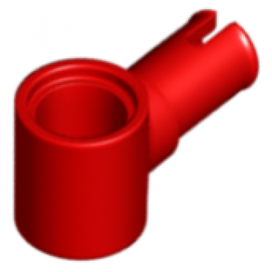 red technic pin with friction ridges and pin hole