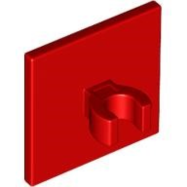 red road sign 2 x 2 square with open o clip
