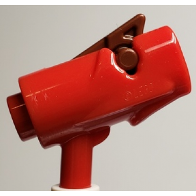 red minifigure weapon gun mini blaster shooter with reddish brown trigger 15391 15392