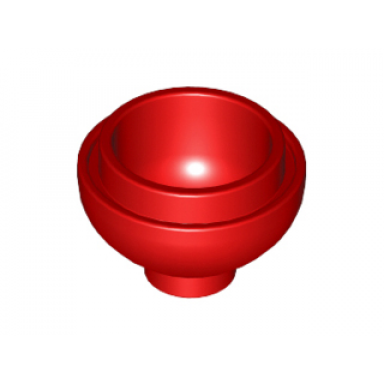 red brick round 2 x 2 dome bottom