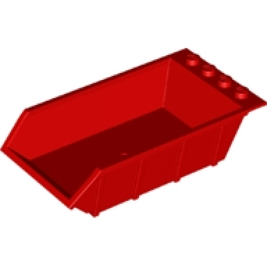 red vehicle tipper bed 4 x 6 solid studs