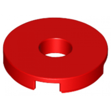 red tile round 2 x 2 with hole
