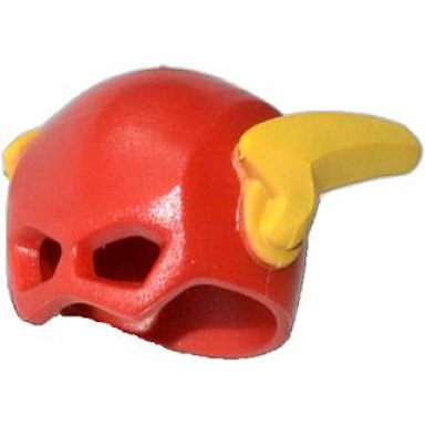 red minifigure headgear mask the flash with yellow wings pattern