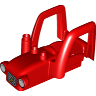 duplo car body tractor with 2 studs exhaust pipe radiator with wheat spike and headlights pattern