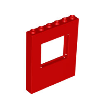 red panel 1 x 6 x 6 with window