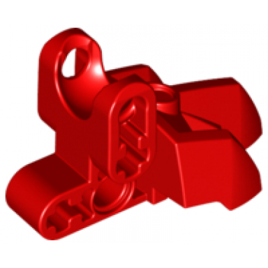 red hero factory foot with three short claws and ball joint socket