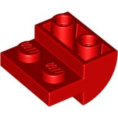 red slope curved 2 x 2 inverted