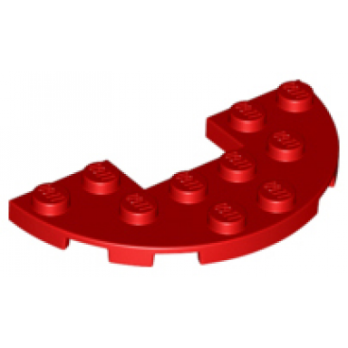 red plate round half 3 x 6 with 1 x 2 cutout