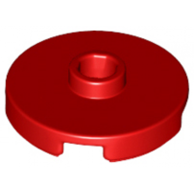 red tile round 2 x 2 with open stud