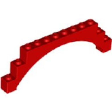 red arch 1 x 12 x 3 raised arch with 5 cross supports