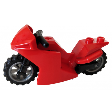 motorcycle sport bike with black frame flat silver wheels and black handlebars