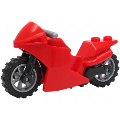 motorcycle sport bike with black frame flat silver wheels and handlebars
