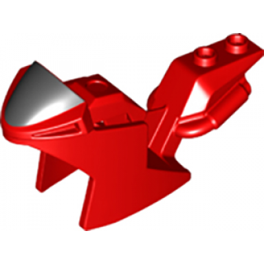 red motorcycle fairing racing sport bike with black windshield pattern