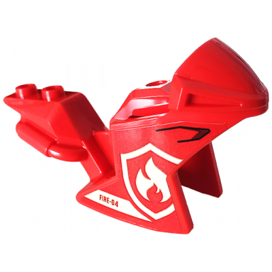 red motorcycle fairing racing sport bike with fire-04 and bright light yellow fire logo badge pattern on both sides stickers - set 77943