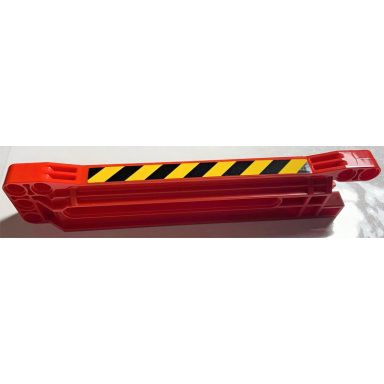 technic gear rack 1 x 14 x 2 housing with black and yellow danger stripes pattern 1 sticker - set 42070