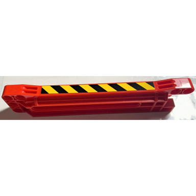 technic gear rack 1 x 14 x 2 housing with black and yellow danger stripes pattern 2 sticker - set 42070