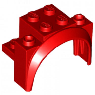 red vehicle mudguard 4 x 2 1 2 x 2 1 3 with arch round