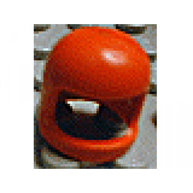 red minifigure headgear helmet space town with thick chin strap undetermined type