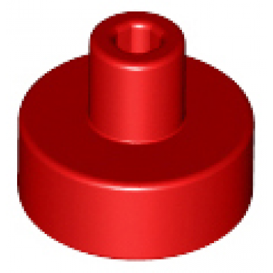 red tile round 1 x 1 with bar and pin holder