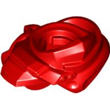 red minifigure armor shoulder pad and wrap with scabbard for 2 katanas