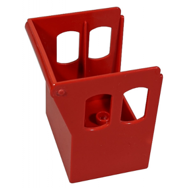 red duplo boat cabin 3 x 4 base with sloping front