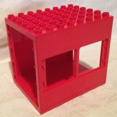 duplo building 6 x 8 x 6 drive through with two window openings