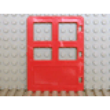 duplo door window pane 1 x 4 x 4 with four panes different sizes