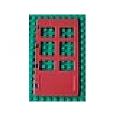 red duplo door window pane 1 x 3 1 2 x 5 1 3 with six panes