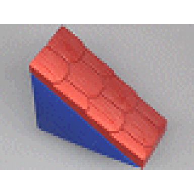 red duplo roof sloped 33 2 x 4 with shingles profile and blue base