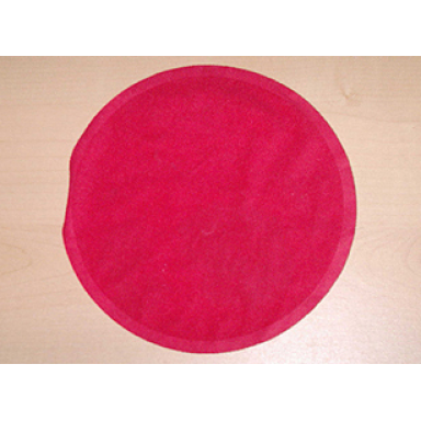 red duplo doll cloth rug round 12 x 12