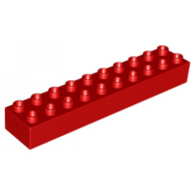 red duplo brick 2 x 10