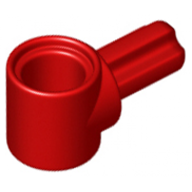 red technic axle and pin connector hub with 1l axle