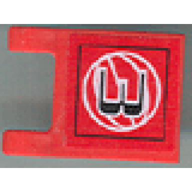 red flag 2 x 2 square with black number 3 and white wire frame basketball on red background pattern sticker - sets 3432 3433