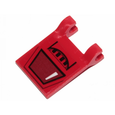 red flag 2 x 2 square with sw cloud car hull plate and vent pattern sticker - set 75222
