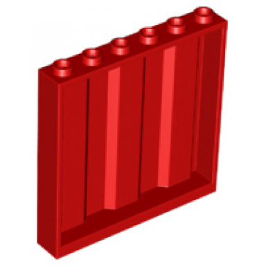 red panel 1 x 6 x 5 with corrugated profile