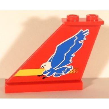 tail 4 x 1 x 3 with blue eagle and yellow stripe pattern on both sides stickers - sets 8429 8812