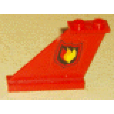 tail 4 x 1 x 3 with fire logo badge pattern on left side sticker - sets 7043 7046