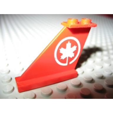 tail 4 x 1 x 3 with white maple leaf air canada logo pattern on both sides 611-2