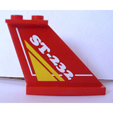 tail 4 x 1 x 3 with yellow triangle and white st-232 and line pattern on both sides stickers - set 8232