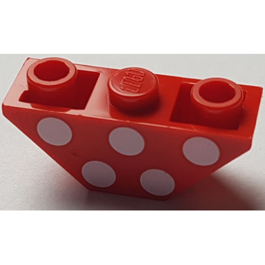 slope inverted 45 3 x 1 double with white polka dots pattern