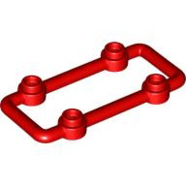 red bar 1 x 6 x 3 with 4 studs