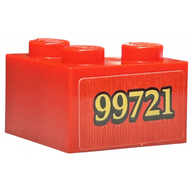 brick 2 x 2 corner with gold 99721 with black outline pattern model left side sticker - set 76423
